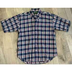 Vintage American Eagle Outfitters Short Sleeve Button Down Plaid Mens Size Large